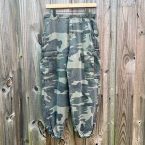 FashionNova Camouflage Adjustable Waist Cargo Trousers/ Medium